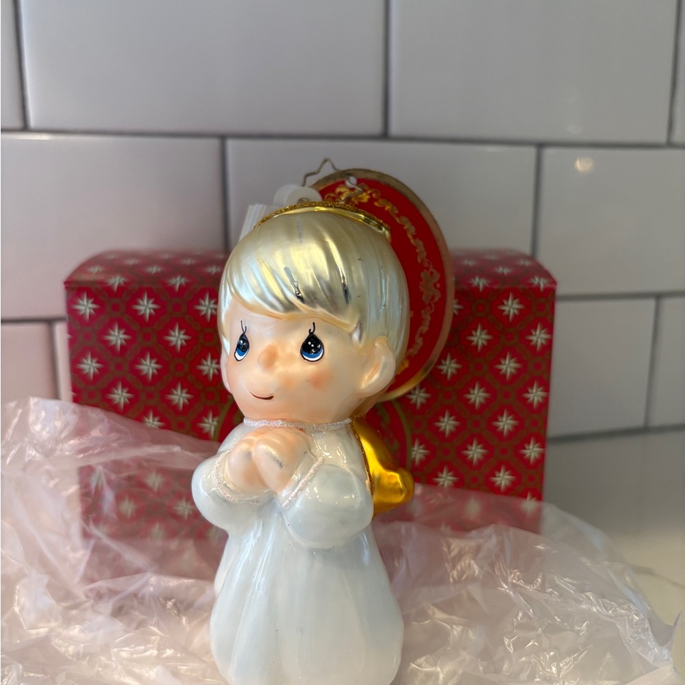 Precious Moments, Christopher Radko, Precious Holiday Moments ornament.